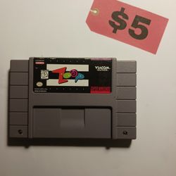 SNES Nintendo Zoop - Puzzle Video Game 