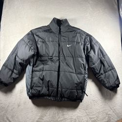 Vintage Nike Puffer Jacket 90s Reversible Men’s Small Black Rare Y2K
