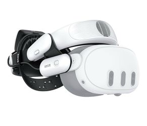 AMVR BS1 Battery Head Strap with Fan, Compatible with Meta Quest 3/3S Magnetic Hot-Swap Battery Pack(Safe Lithium-polymer), Weight-Balanced VR Accesso