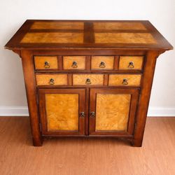 Vintage Wooden Cabinet With Drawers