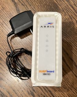 ARRIS® Surfboard® SB6183 Cable Modem, White Product Dimensions 5.25"L x 2.17"W x 5"H Harness the power of DOCSIS 3.0 technology to bond up to 16 do