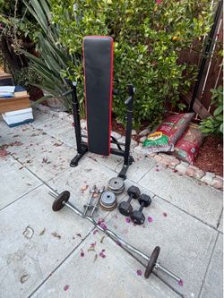 Weight bench and weights