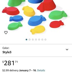 Balance Stepping Stones 11 Pack, Non-Slip Colorful Stones Toys, Portable Balance Blocks, Indoor & Outdoor Obstacle Course Promote Coordination, Balanc