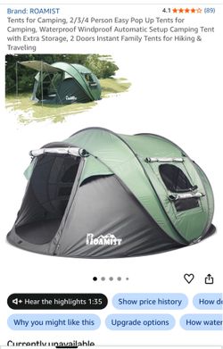 New Pop Up Green Tent