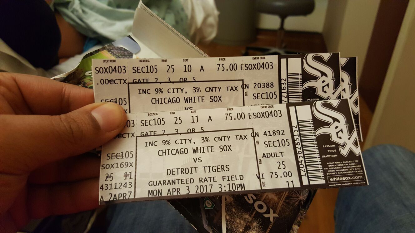 White sox tickets vs tigers ( 2 tickets)
