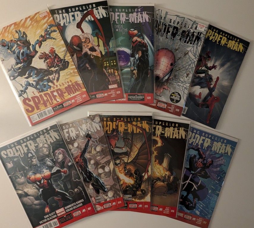 Superior Spiderman Lot 7,14,15,16,17,19,20,29,30,31