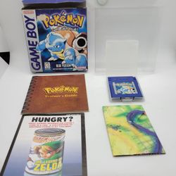 Pokemon Blue Complete In Box CIB Authentic OEM 1st Print Gameboy Color GBC