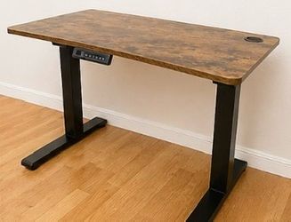 Rustic Wood Desk w/ Black Frame