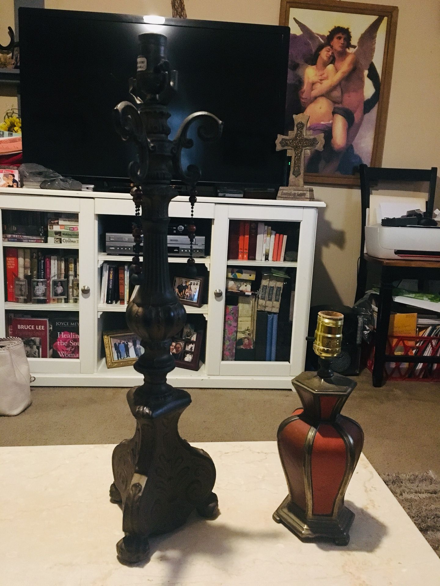 Two Metal lamps