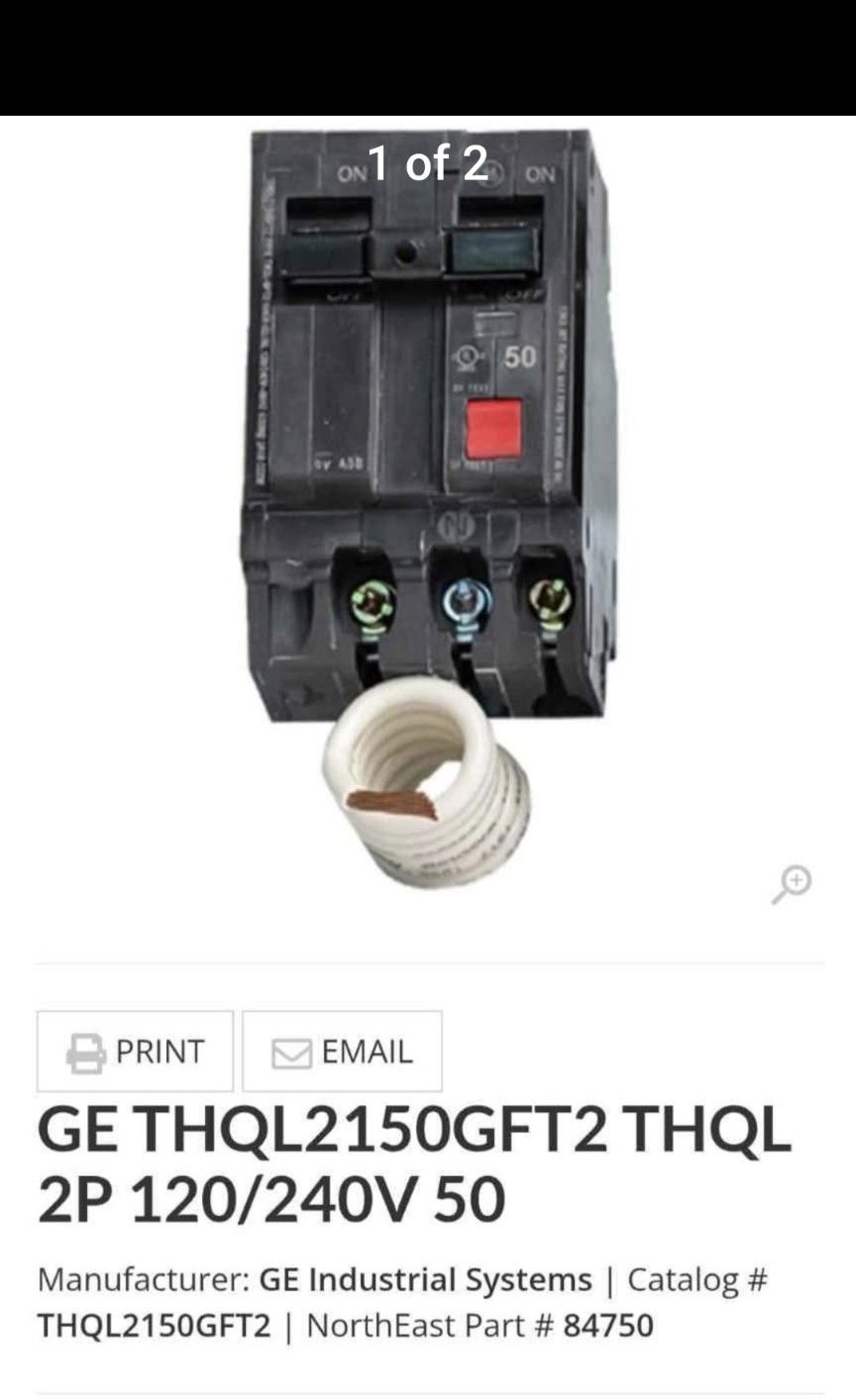 I have 10 (a whole box) ge 50amp 2 pole breaker gfci thql2150gft2p never used