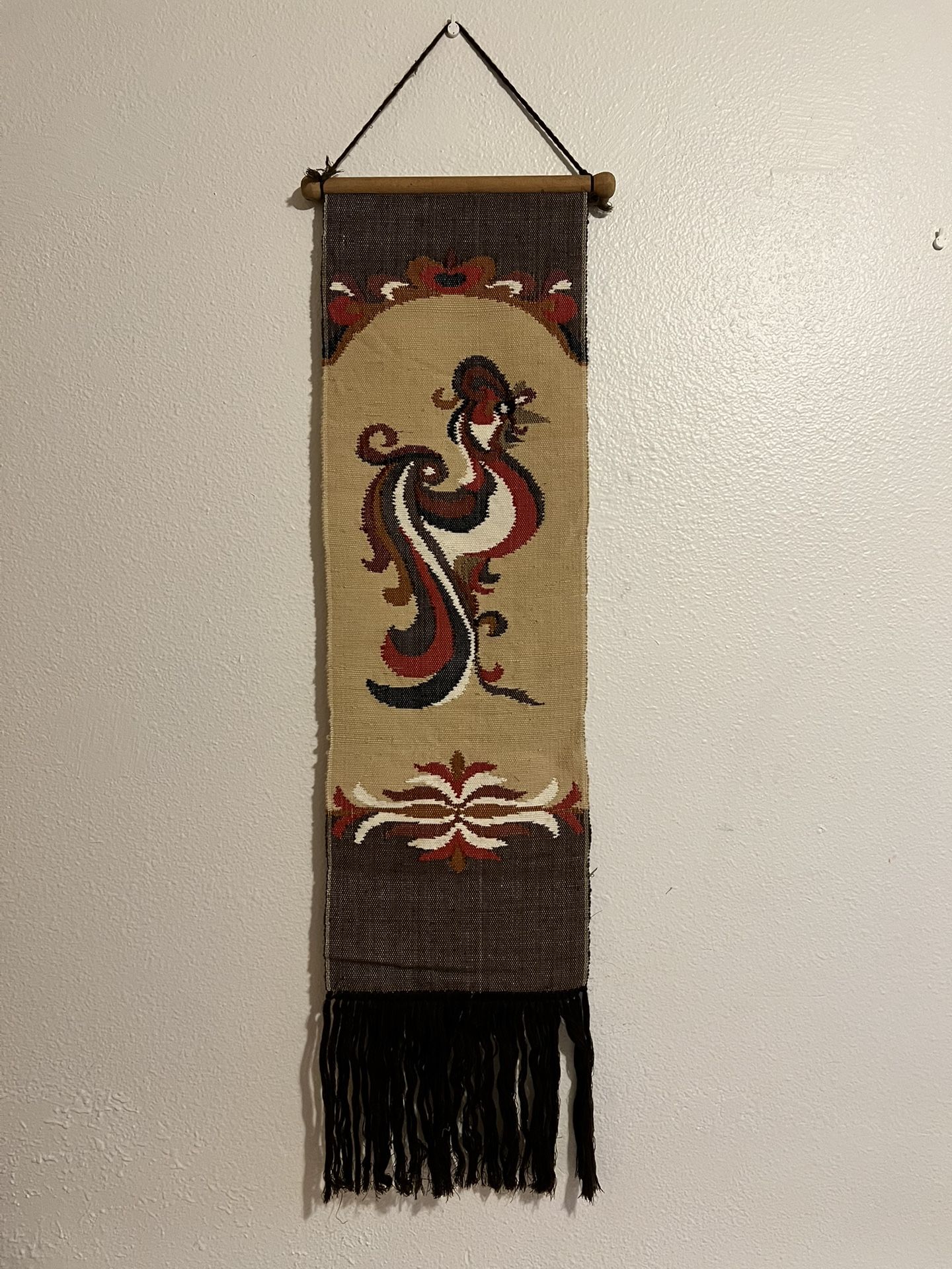 Vintage tapestry “Red Rooster” handmade, material cotton