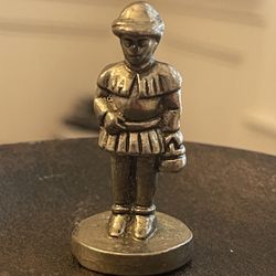 Revolutionary War French Soldier Statue Solid Cast Brass 2" Vintage Figure