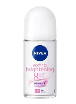 NIVEA Extra Brightening Flavor, Roll-On Deodorant, Alcohol-Free, 48HR Odor Protection, 50ml, 1.69oz