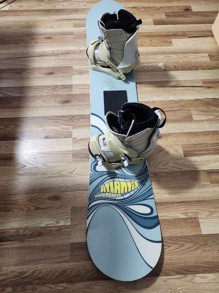 Snowboard Atlantis w/ Bindings And Boots $110