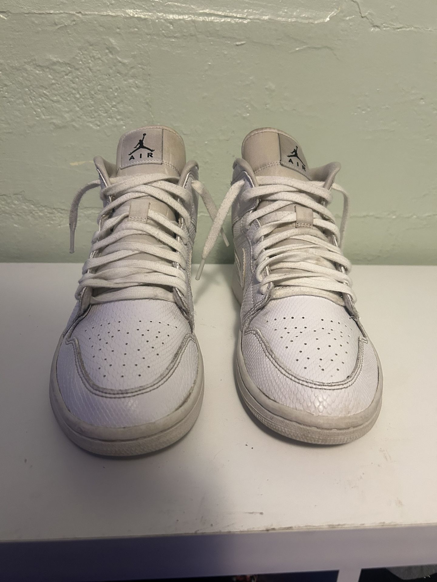 Jordan Mid White Snakeskin (Women's)