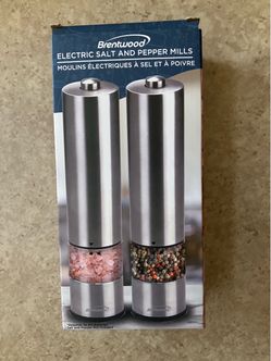 Brentwood Electric Salt & Pepper Mills