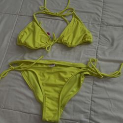 neon yellow bikini 