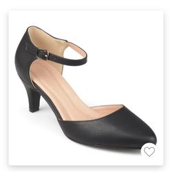 Journee Collection Womens Bettie Tru Comfort Foam Almond Toe Mid Heel Pumps, Black 11