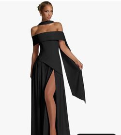 Vestido color negro nuevo, talla 6