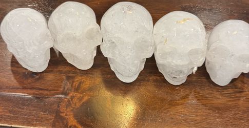 Clear Quartz Crystal Skull Collection – Set of 7