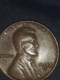1953 d lincoln penny colectible missing letter T