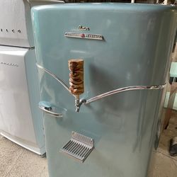 Tiki Bar Kegerator Vintage Refrigerator