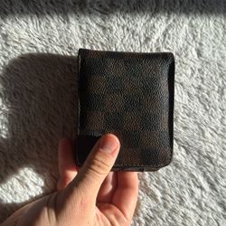 Authentic Louis Vuitton Damier Canvas Lether Multiple Bifold Wallet France 