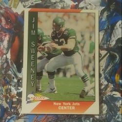 1991 Pacific Jim Sweeney New York Jets N.Y. #375 Center Football Card Vintage Collectible Sports NFL