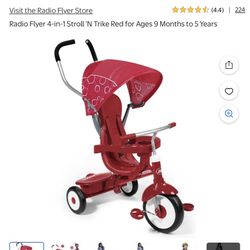 Kids Radio Flyer 4in1 Tricycle 