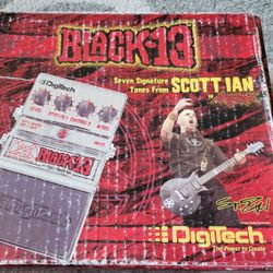 Digitech Black/Crome-13 Scott Ian Signature Distortion Pedal!! 