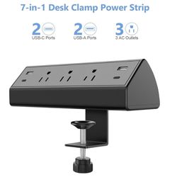 7 in 1 Jgstkcity Desk Clamp Power Strip