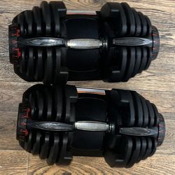 10-90lbs Adjustable Dumbbells Color Black Like New Condition
