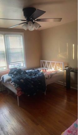 Full white metal bed frame  MATTRESS NOT INCLUDED