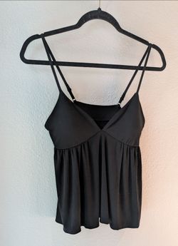 V Neck Babydoll Tank Top with Built in Bra