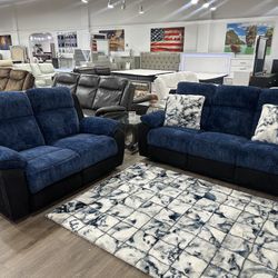 Velvet Sofa + Loveseat w Recliners Just $899 