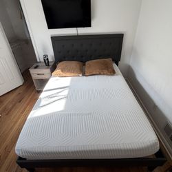 Full Size Bed Frame + Mattress – Great Condition