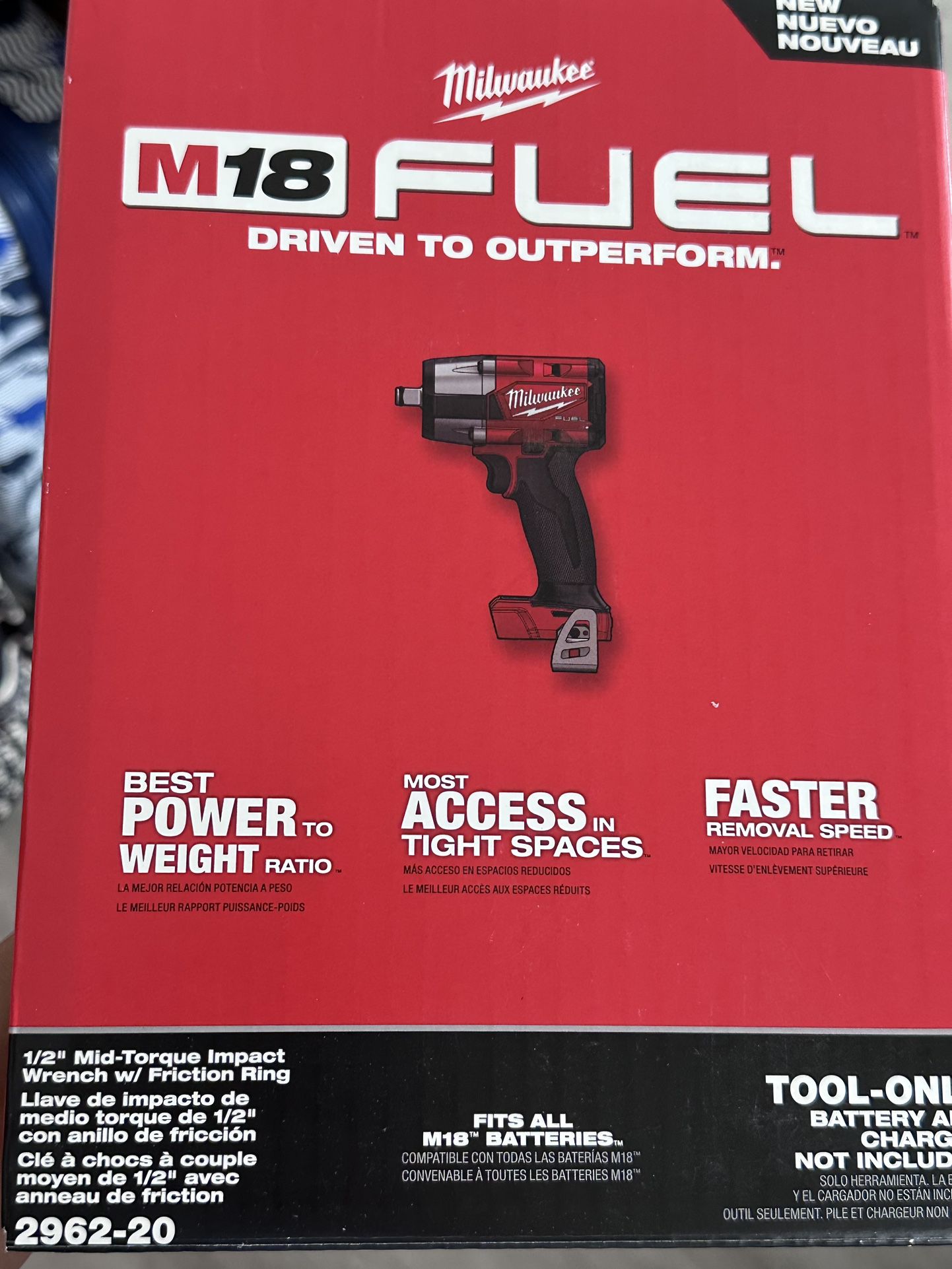 Milwaukee Fuel M18 Mid Torque 600fit Torque Brand New ( Tool Only) 