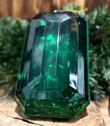 9 inch Green Gem Ornament, Acrylic Ornament, Gem Ornament, Jewel Ornament