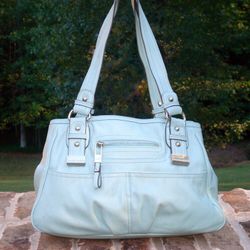Tyler Rodan Light Aqua leather handbag
