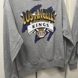Los Angeles Kings Adidas Crew Neck Sweater (Purple/Gold) (Small , Medium) Mens Brand New 