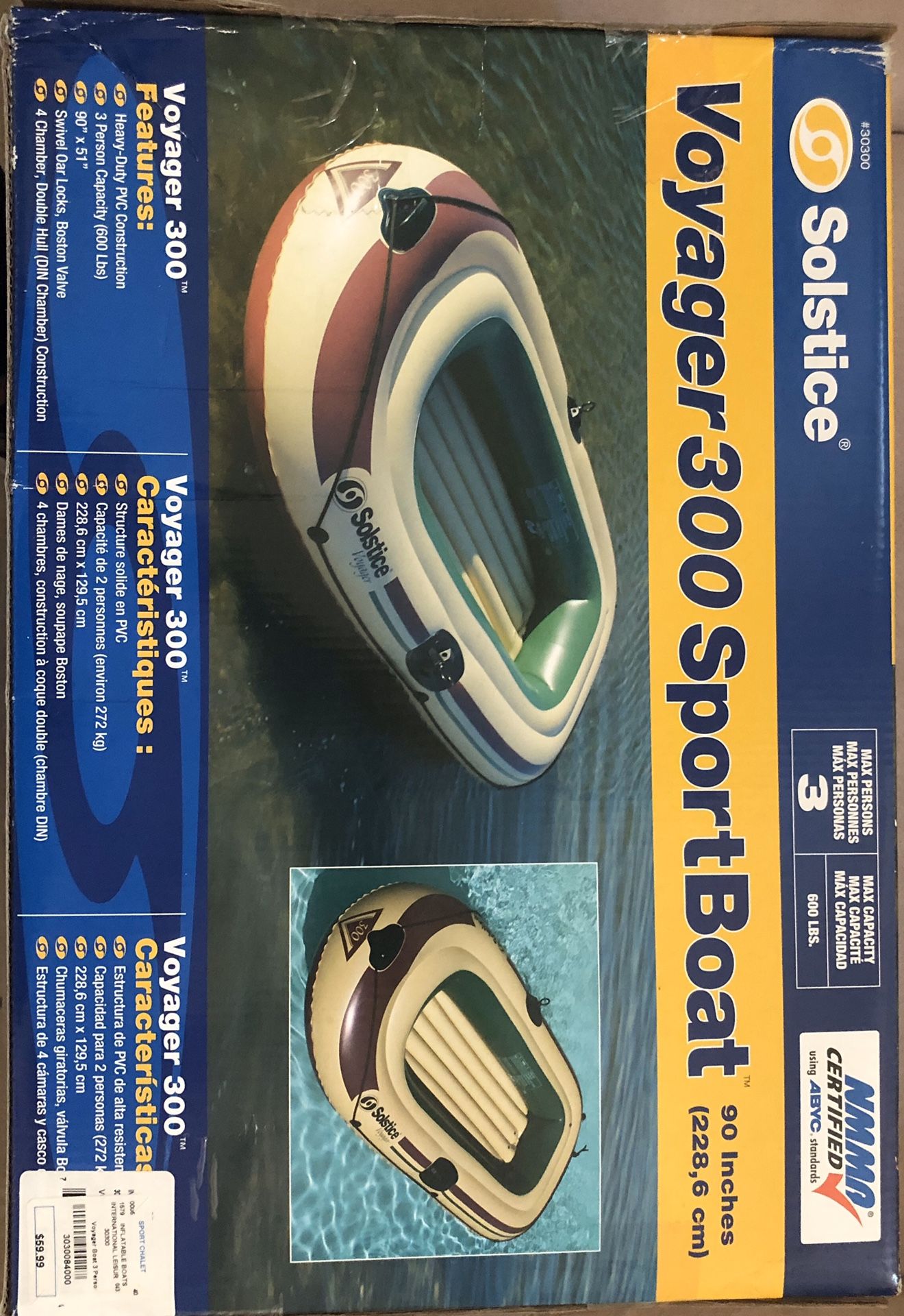 Voyager 300 Inflatable Sport Boat with paddles