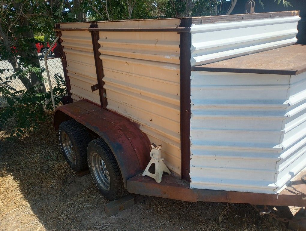 Tilt Lift Dump Trailer Dual Axle