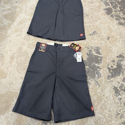 New, $15 EACH 
VANS Red Kap WorkWear Grey Shorts size 32 x 12 & 30 x 11.5.