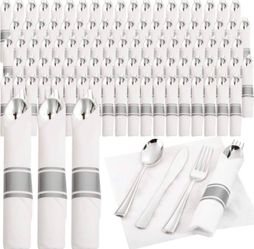 Rolled cutlery  for events