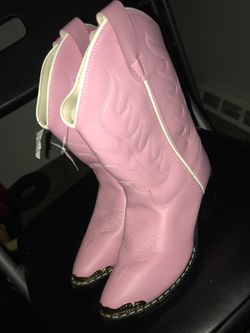 NWT GIRLS LEATHER COWBOY BOOTS