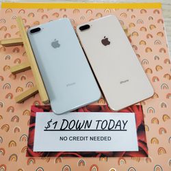 Apple IPhone 7 Plus / Apple IPhone 8 Plus - $1 DOWN TODAY, NO CREDIT NEEDED