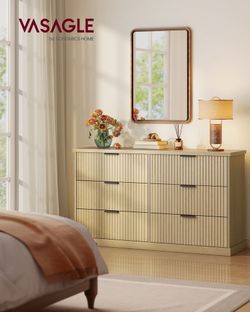 - 6-Drawer Double Dresser for Bedroom