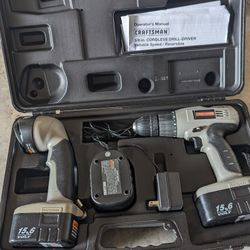 Craftsman's Drill And Flashlight Set