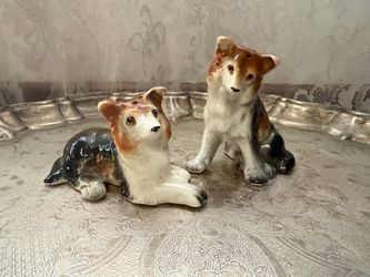 Vintage German Shepherd Dogs Salt & Pepper Shaker Set