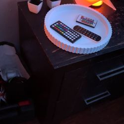 black/brown nightstand 